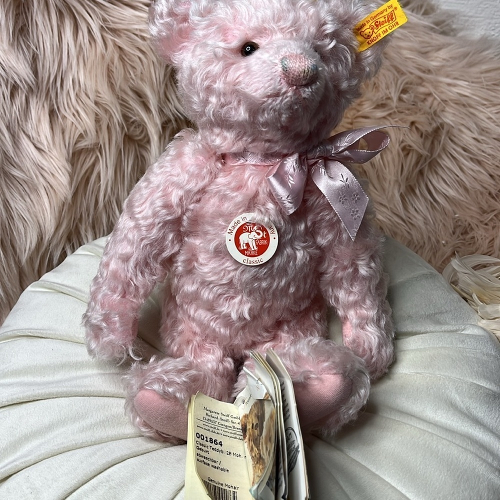 STEIFF PINK MUSIC BOX BEAR - Picture 12 of 12